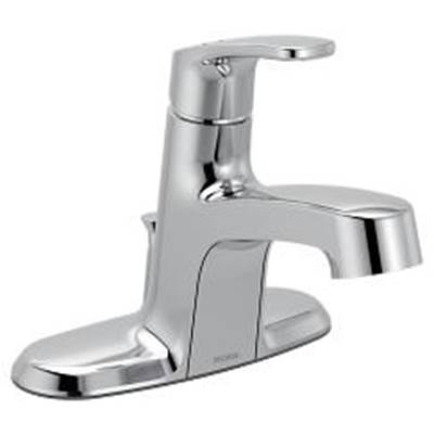 Chrome one-handle bathroom faucet