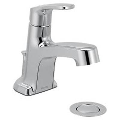 Chrome one-handle bathroom faucet