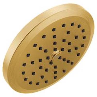 Brushed gold one-function 6-3/4'' diameter spray head rainshower
