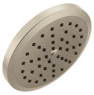 Brushed nickel one-function 6-3/4'' diameter spray head rainshower