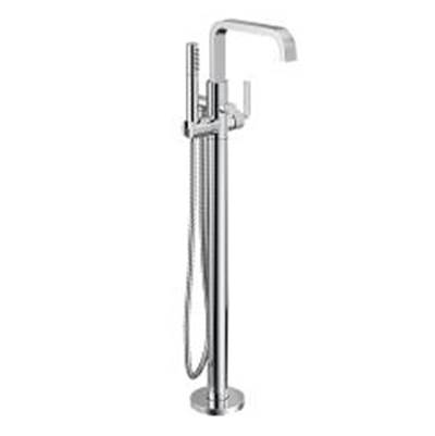 Chrome One-Handle Tub Filler Includes Hand Shower