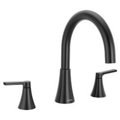 Moen Matte black two-handle roman tub faucet