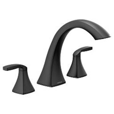 Moen Matte black two-handle roman tub faucet