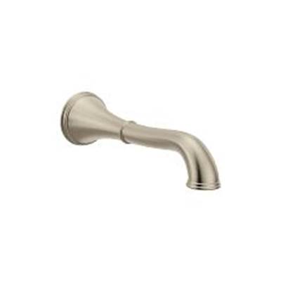 Brushed nickel tub filler