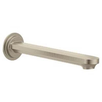 Brushed nickel one-handle tub filler