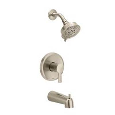 Brushed nickel M-CORE 2 series tub/shower