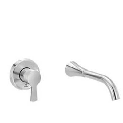 Chrome one-handle tub filler