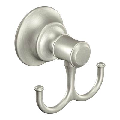 Moen Spot Resist Brushed Nickel Double Robe Hook