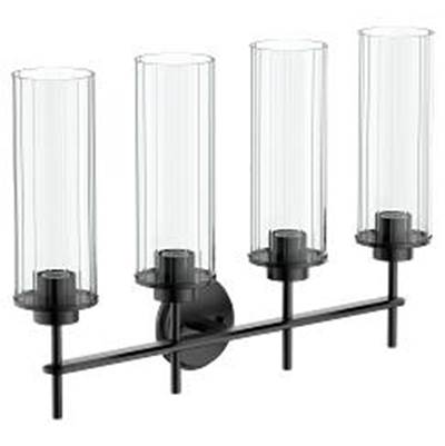 Moen Matte Black Four Globe Bath Light