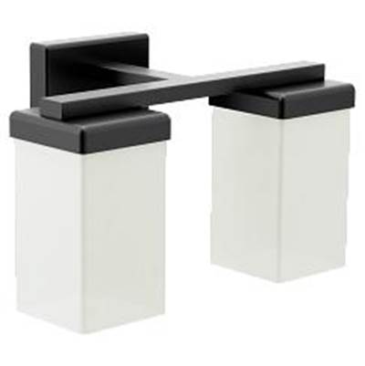 Moen Matte Black Two Globe Bath Light