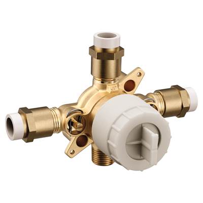 Moen M-CORE 3-Series 4 Port Tub and Shower Pre-Fabricated Mixing Valve with CPVC Connections and Stops - Unfinished