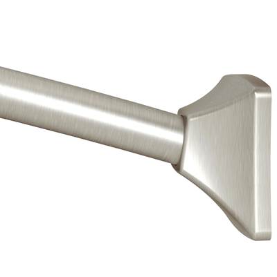 Brushed Nickel Adjustable Curved Shower Rod