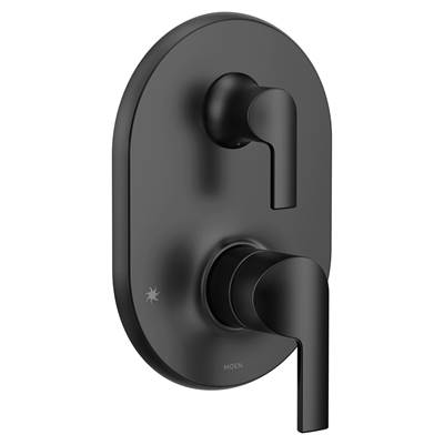 Doux M-CORE 3-Series 2-Handle Shower Trim with Integrated Transfer Valve in Matte Black (Valve Sold Separately)