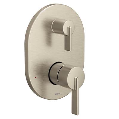 Cia M-CORE 3-Series 2-Handle Shower Trim with Integrated Transfer Valve in Brushed Nickel (Valve Sold Separately)