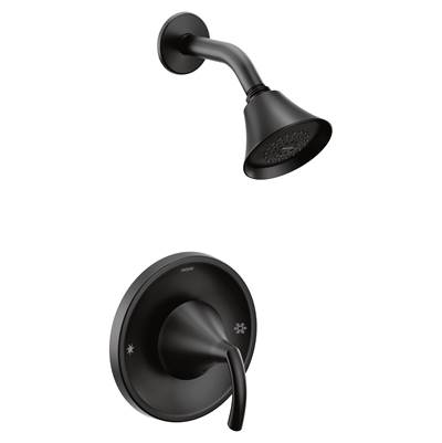 Glyde 1-Spray Single-Handle Posi-Temp Shower Faucet Trim Kit in Matte Black (Valve Sold Separately)
