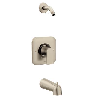 Moen Genta Brushed Nickel Posi-Temp Single-Handle Tub/Shower Trim Only