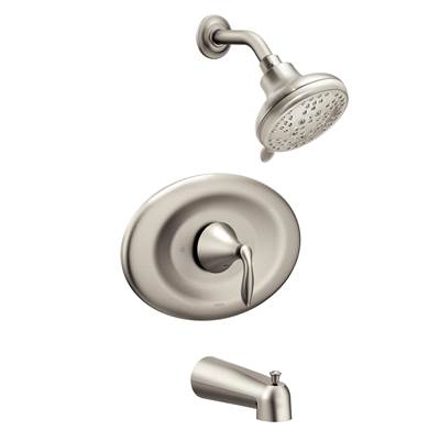 Eva Posi-Temp Eco-Performance Tub and Shower Trim Kit, Valve Required, Brushed Nickel