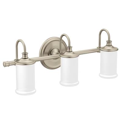 Brushed Nickel Three Globe Bath Light