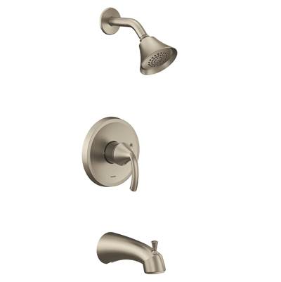 Glyde M-CORE 2-Series Eco Performance 1-Handle Tub and Shower Trim Kit in Brushed Nickel (Valve Sold Separately)