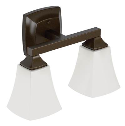 Moen Oil Rubbed Bronze Two Globe Bath Light