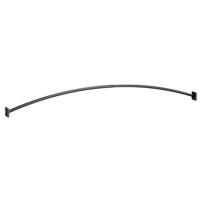 Moen Matte Black Adjustable Curved Shower Rod