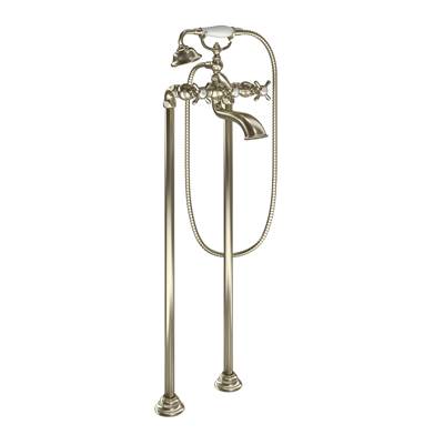 Moen Weymouth 2-Handle Wall Mount Roman Tub Filler Trim Kit in Brushed Nickel (Valve Sold Separately)