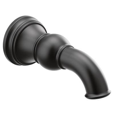 Moen Weymouth 1/2-Inch Slip Fit Connection Non-Diverting Tub Spout, Matte Black