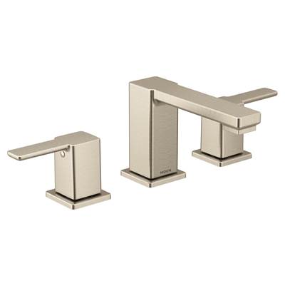 90 Degree Two-Handle Widespread Modern Bathroom Faucet, Valve Required, Brushed Nickel