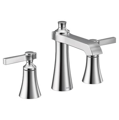 Flara 8 in. Widespread 2-Handle High-Arc Bathroom Faucet Trim Kit in Chrome (Valve Sold Separately)