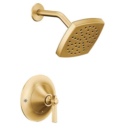 Flara Posi-Temp Rain Shower 1-Handle Shower Only Faucet Trim Kit in Brushed Gold (Valve Sold Separately)