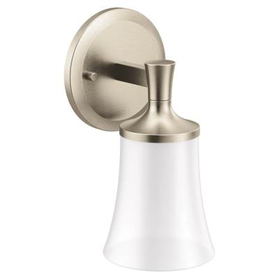 Brushed Nickel One Globe Bath Light