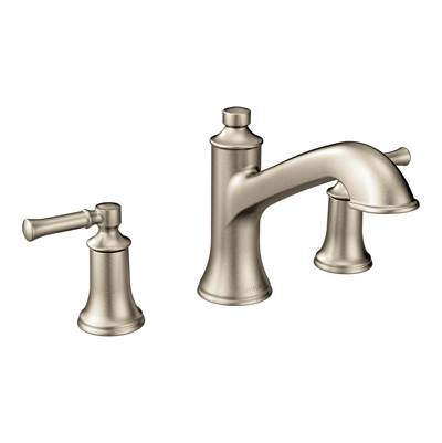 Dartmoor 8 in. Widespread 2-Handle Roman Tub Bathroom Faucet in Brushed Nickel (Valve Sold Separately)