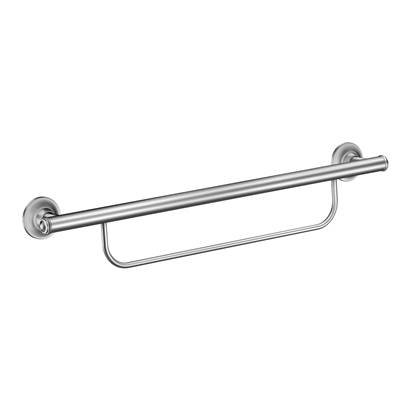 Chrome 24'' Grab Bar With Towel Bar