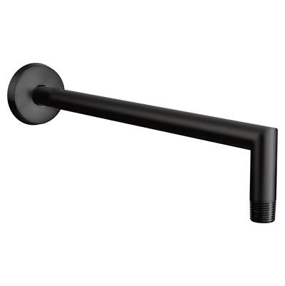 Arris 14-Inch Rainshower Straight Shower Arm and Flange, Matte Black
