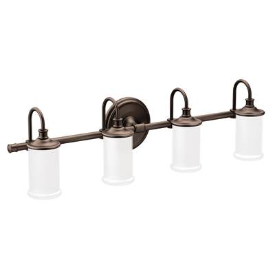 Moen Oil Rubbed Bronze Four Globe Bath Light