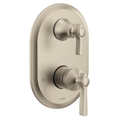 Flara M-CORE 3-Series 2-Handle Shower Trim with Integrated Transfer Valve in Brushed Nickel (Valve Sold Separately)