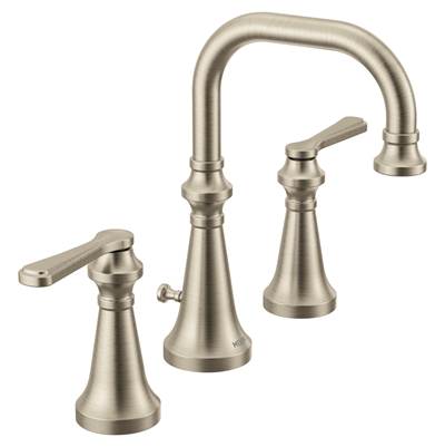 Colinet Traditional Two-Handle Widespread High-Arc Bathroom Faucet with Lever Handles, Valve Required, in Brushed Nickel