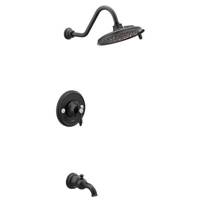 Moen Weymouth 1-Handle Posi-Temp Tub and Shower Trim Kit in Matte Black (Valve Sold Separately)