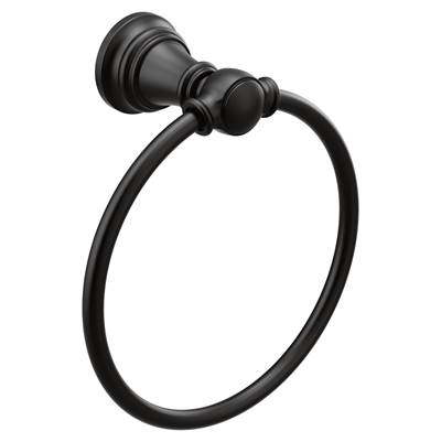 Moen Matte Black Towel Ring
