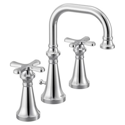 Colinet Traditional Two-Handle Widespread High-Arc Bathroom Faucet with Cross Handles, Valve Required, in Chrome