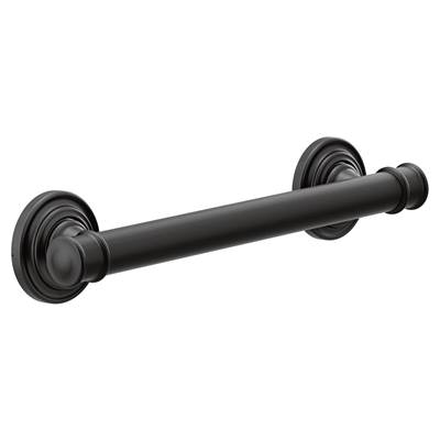 Moen Matte Black 12'' Designer Grab Bar