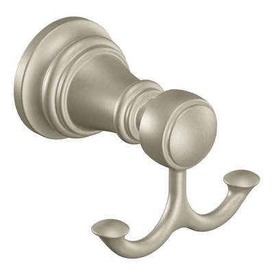 Brushed Nickel Double Robe Hook