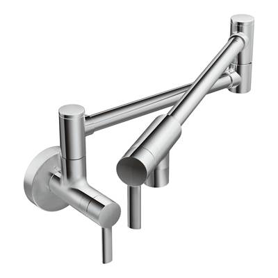 Moen Modern Wall Mount Swing Arm Folding Pot Filler Kitchen Faucet, Chrome