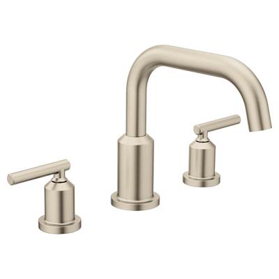 Gibson Two-Handle Deck Mounted Modern Roman Tub Faucet, Valve Required, Brushed Nickel