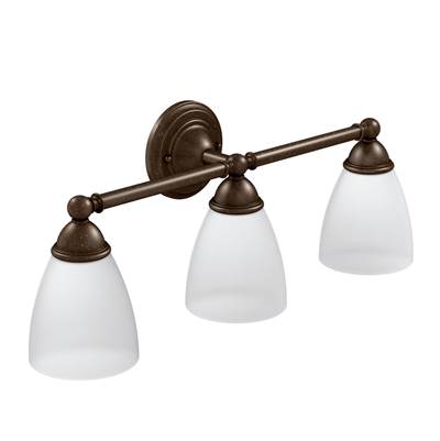 Moen Oil Rubbed Bronze Three Globe Bath Light