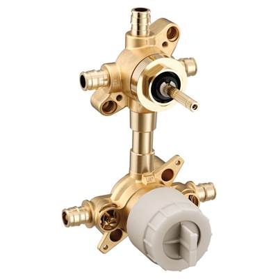 Moen M-CORE 3-Series Mixing Valve with 2 or 3 Function Integrated Transfer Valve with Cold Expansion PEX Connections and Stops - Unfinished