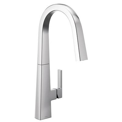 Moen S Nio One-Handle Pull-down Kitchen Faucet with Power Clean, Includes Secondary Finish Handle Option, Chrome