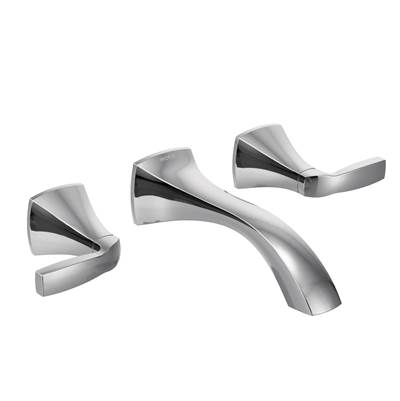 Moen Voss Wall Mount 2-Handle Low-Arc Lavatory Faucet Trim Kit in Chrome (Valve Sold Separately)