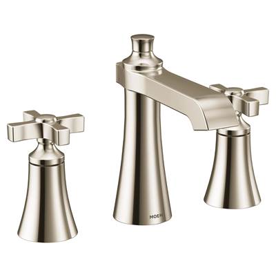 Flara 8 in. Widespread 2-Handle High-Arc Bathroom Faucet Trim Kit in Polished Nickel (Valve Sold Separately)