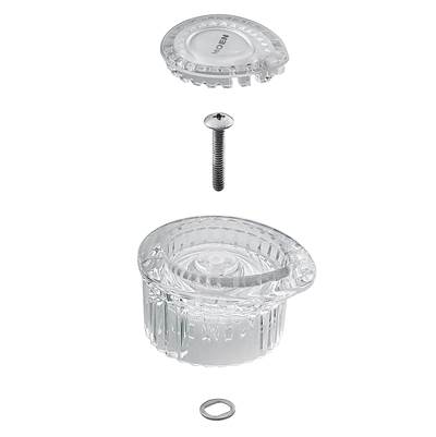 Moen Posi-Temp Knob Handle Kit with White and Chrome Insert - N/A or unfinished